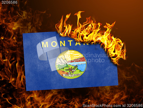 Image of Flag burning - Montana
