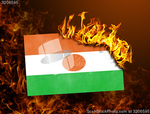 Image of Flag burning - Niger
