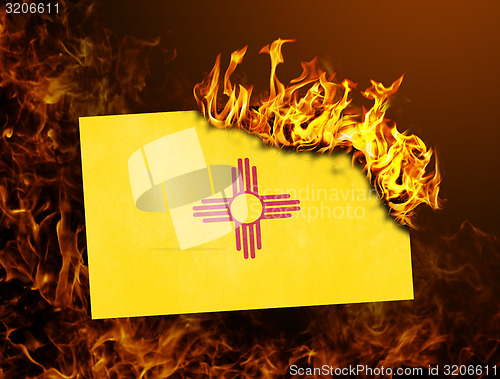 Image of Flag burning - New Mexico