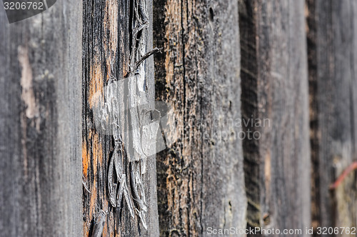Image of cracked aged wooden boards