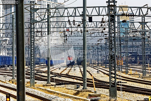 Image of railway in seoul city at day