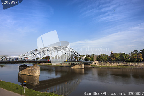 Image of Iron Bridge in Krakow, Poland