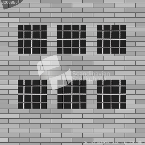 Image of Prison Grey Brick Wall