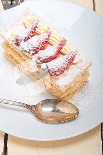 Image of napoleon strawberry cake dessert 