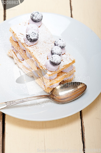 Image of napoleon blueberry cake dessert 