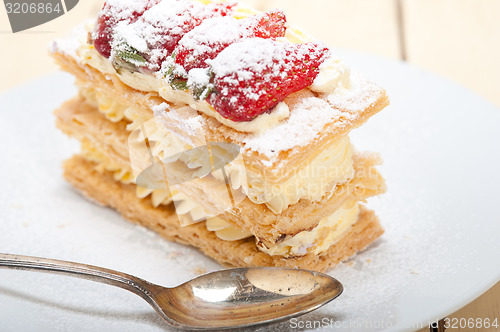 Image of napoleon strawberry cake dessert 