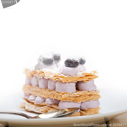 Image of napoleon blueberry cake dessert 