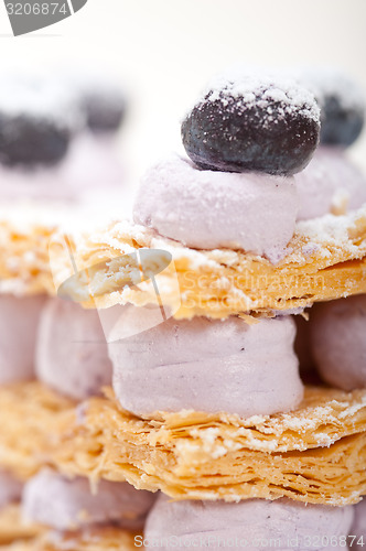 Image of napoleon blueberry cake dessert 