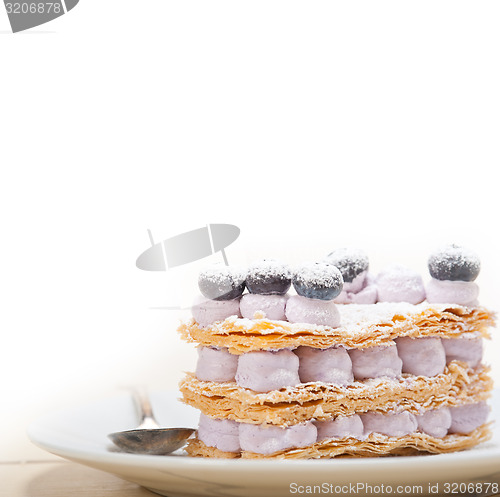 Image of napoleon blueberry cake dessert 