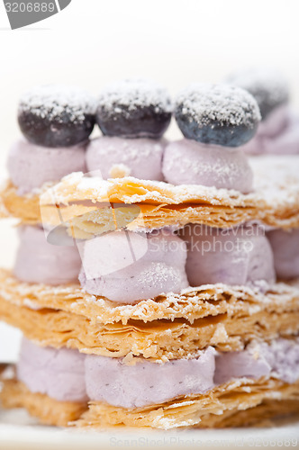 Image of napoleon blueberry cake dessert 