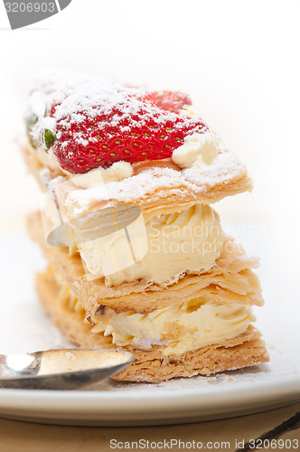 Image of napoleon strawberry cake dessert 