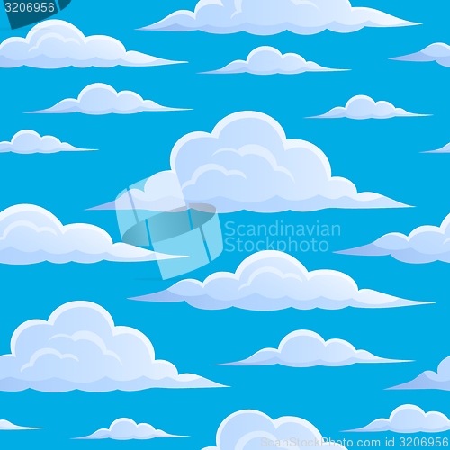 Image of Clouds on blue sky seamless background 1