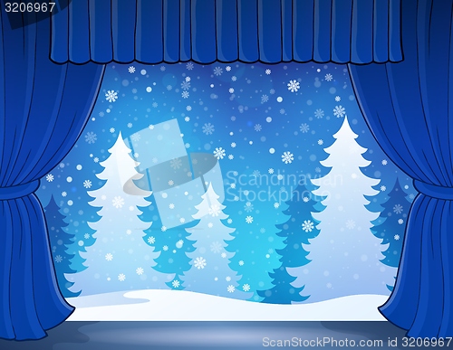 Image of Stage with winter theme 2