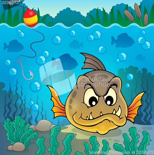Image of Piranha fish underwater theme 4