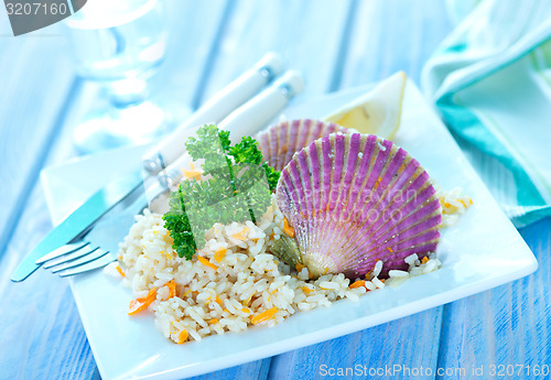 Image of rice with scallop 