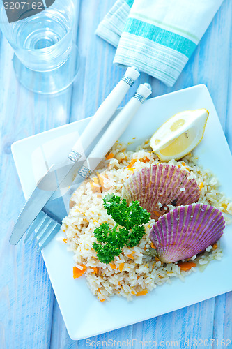 Image of rice with scallop 