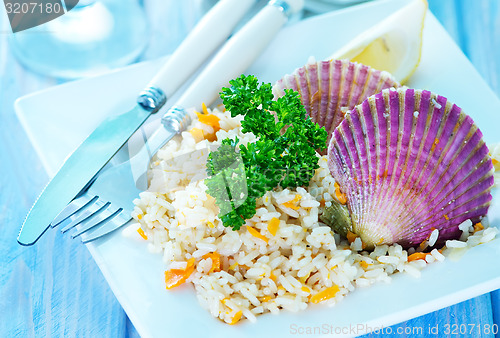 Image of rice with scallop 