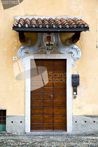 Image of  italy  lombardy     in  the milano old   church  door   tile