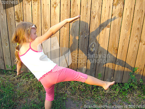 Image of Shadow of playing girl