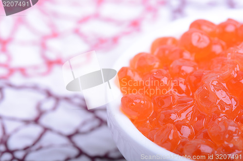 Image of red caviar close up