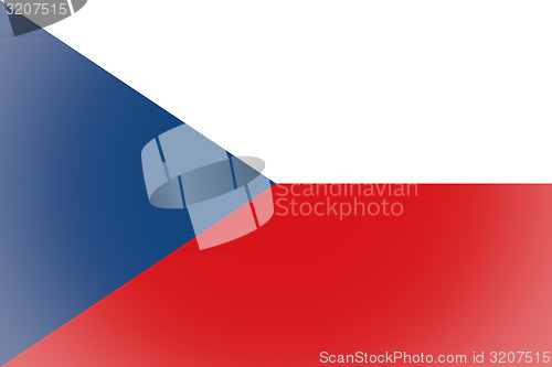 Image of Czech Republic flag vignetted