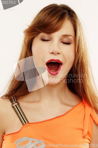 Image of Woman yawning
