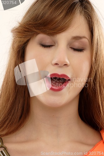 Image of Woman yawning