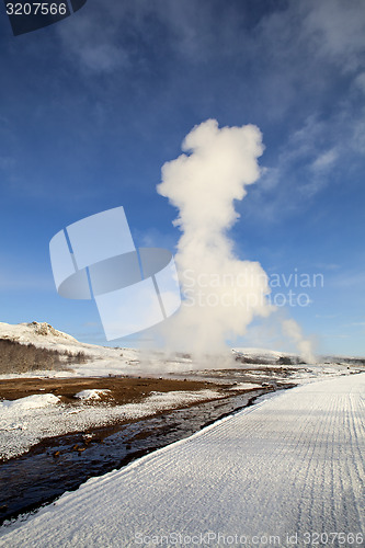 Image of Geysir erruption of Strokkur in Iceland