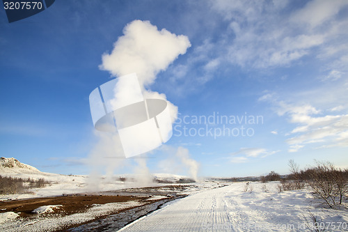 Image of Geysir erruption of Strokkur in Iceland