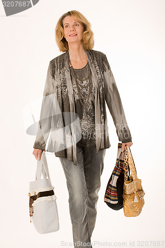 Image of Woman with shopping bags