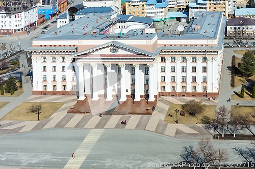 Image of Bird eye view on Tyumen region government. Russia