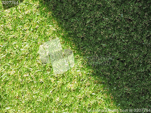 Image of Green artificial synthetic grass meadow background