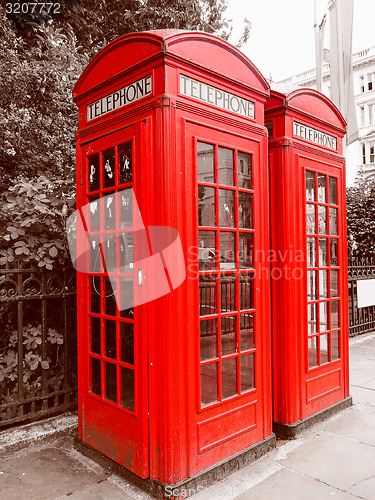 Image of Retro look London telephone box