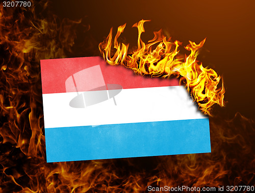 Image of Flag burning - Luxembourg