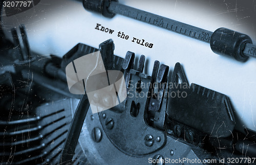 Image of Old typewriter with paper