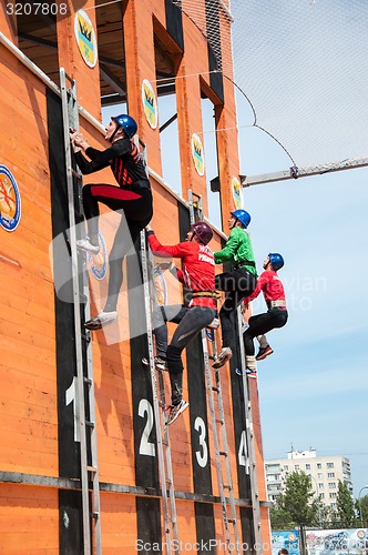 Image of Fire fighter is competing