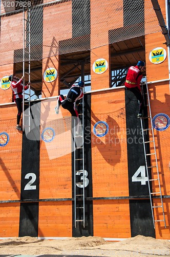 Image of Fire fighter is competing