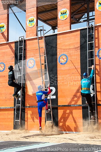 Image of Fire fighter is competing