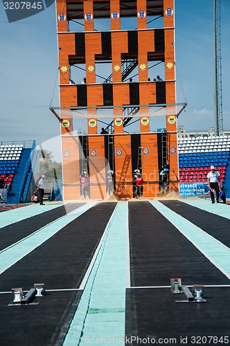 Image of Fire fighter is competing