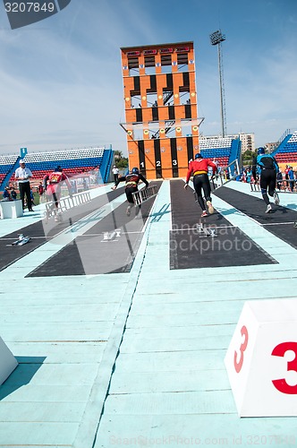 Image of Fire fighter is competing