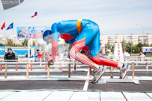 Image of Fire fighter is competing