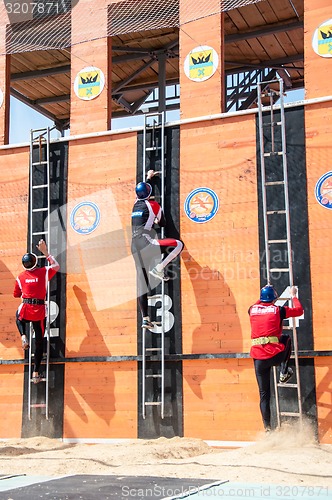 Image of Fire fighter is competing