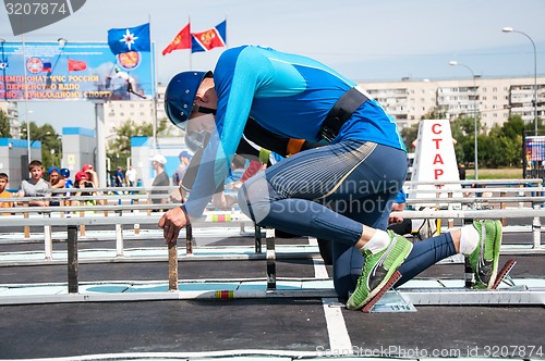 Image of Fire fighter is competing