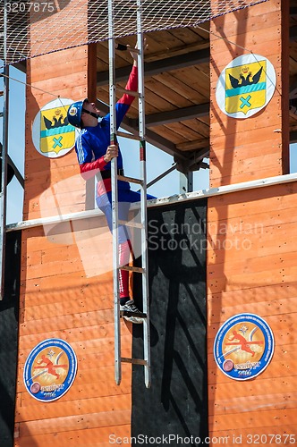 Image of Fire fighter is competing