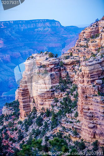 Image of Grand Canyon sunny day with blue sky