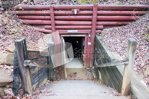 Image of undergroung mine passage in the mountains