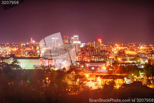 Image of birmingham alabama evening skyline