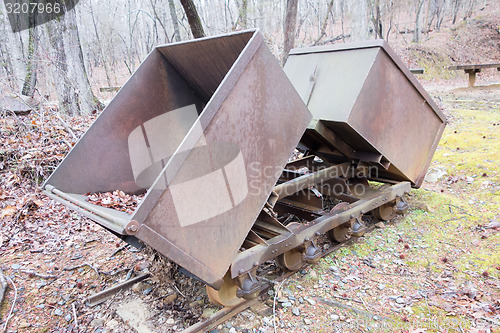 Image of gold ore mining cart