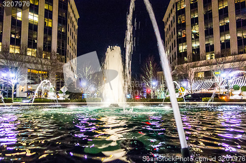 Image of night scene at peadmont plaza charlotte nc