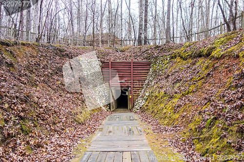 Image of undergroung mine passage in the mountains